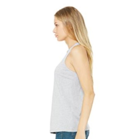 Bella Canvas Tank Top Gray 'My Pawfect Life' Dog Puppy Face Tongue Graphic Shirt - Picture 3 of 6